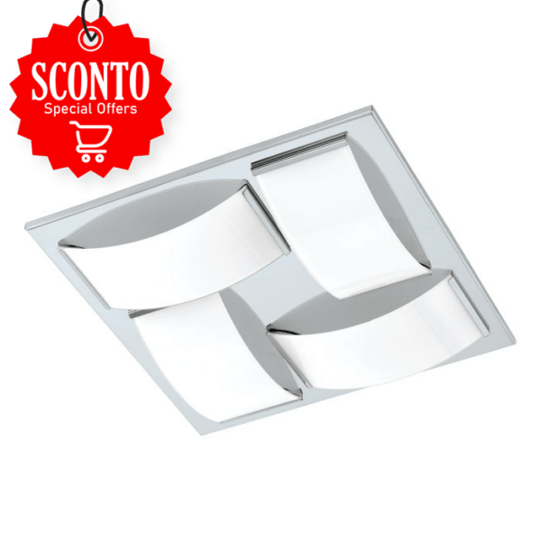 WASAO 1 - Plafo/applique - LED 4X5,4W 3000K 2040Lm inclusa - Struttura in acciaio inox